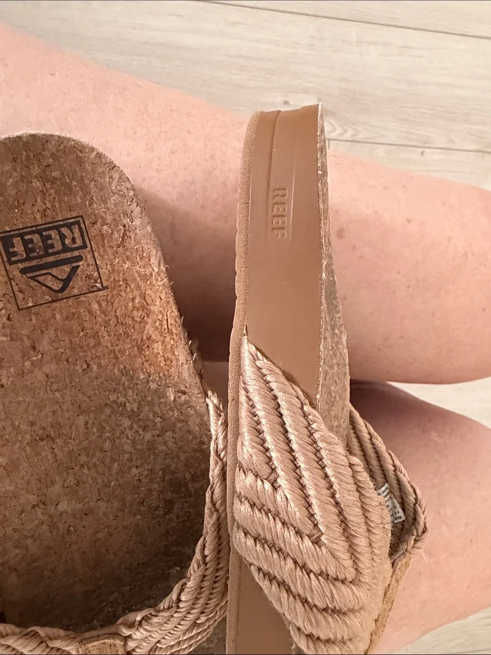Reef Tan Woven Thong Sandals
